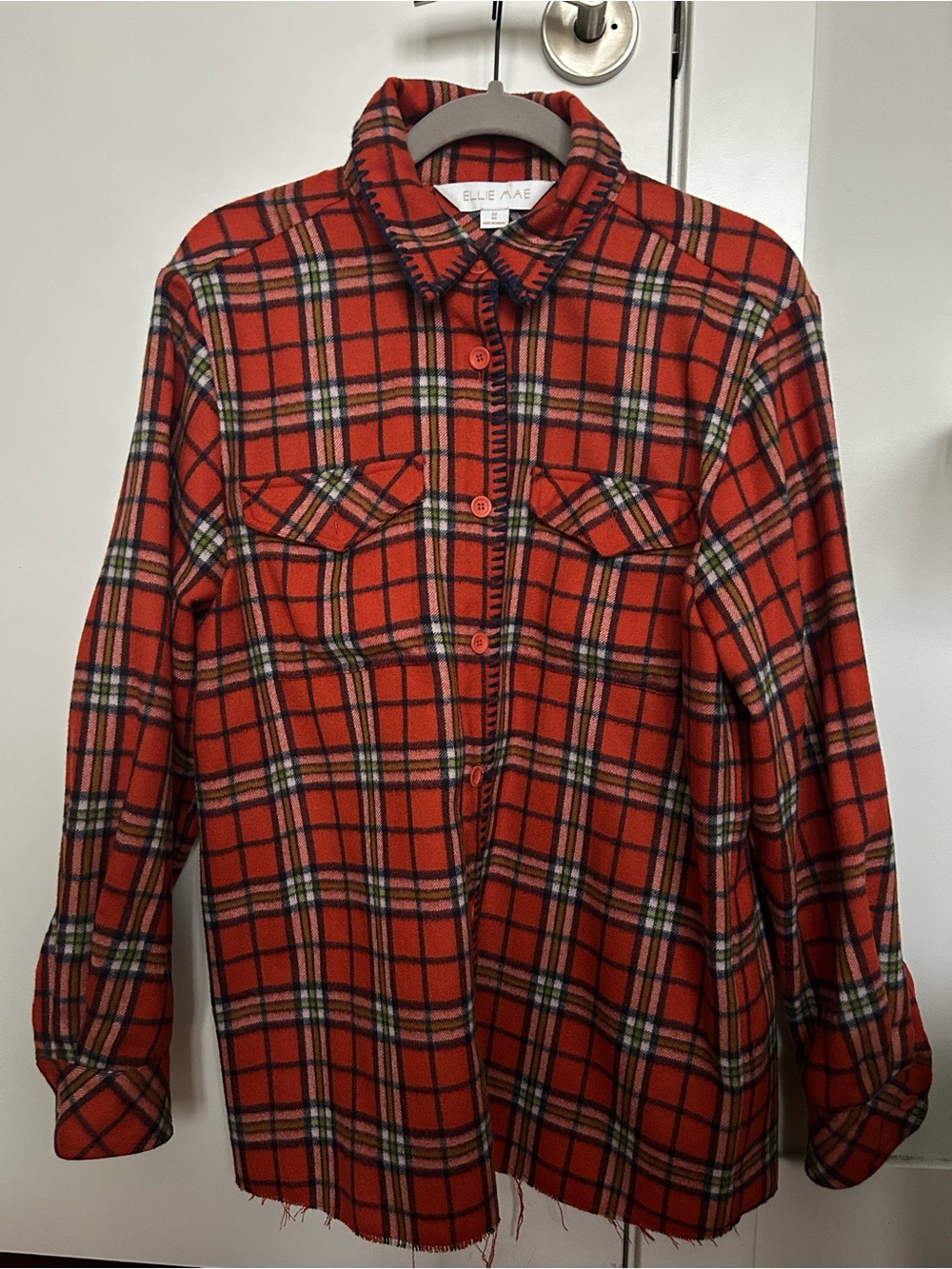 Ellie Mae Designer Flannel Button Up Shirt